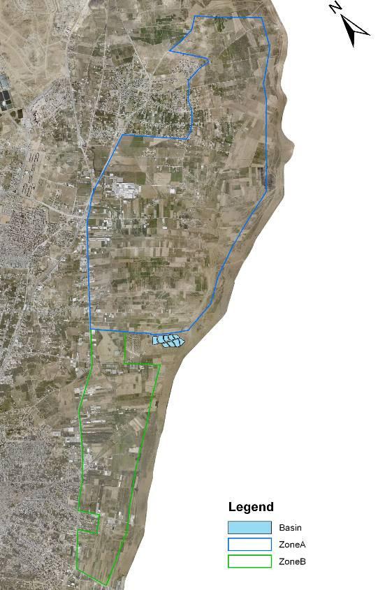 2. Agriculture Background for Project Area: The total project area is around 15,700 dunum located on North East of Gaza Strip adjacent to the eastern border with Israel as shown in Figure (1).