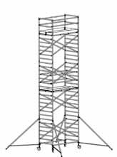 Place another platform on the 3 rd rung of the next frames, staggered in relation to the platform below. 18. The tower is now ready for use. 1/2 configuration 2/4 configuration 16.