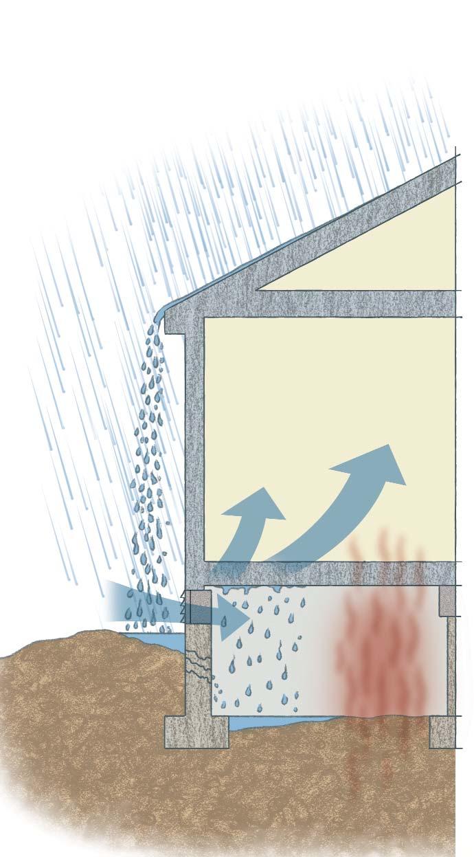 IF IT S IN YOUR CRAWLSPACE, IT S IN YOUR HOUSE As warm air rises inside the house, replacement air enters from the lowest part, often the crawlspace.