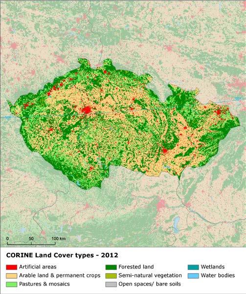 Land cover 2012 Overview of land cover & change According to the annual change rate (0.