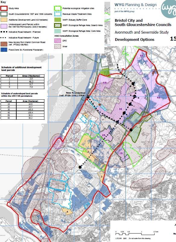 Figure 2-1 1957/58 ICI extant planning permission (un-developed areas in pink) Source: WYG (2012) North Somerset Council North Somerset Core Strategy (adopted April 2012, updated 2013) 2.85.