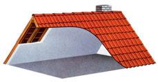 EPS rigid foam (Styropor ) for walls and roofs Page 12 Steep roof under the rafters (quality type DI): EPS 035 DI, EPS 040 DI The under-rafter insulation can be in addition used as between-rafter