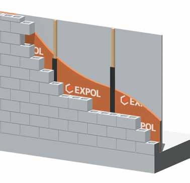 Batten MASONRY WALL INSULATION Internal lining Damp proof course (DPC) PLATINUM X Masonry wall provides high performance, solid insulation solutions for insulating both interior and exterior masonry