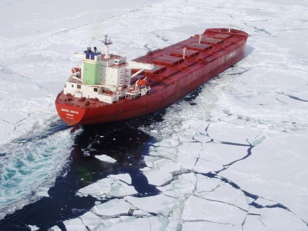 Melting sea ice is slowly opening up arctic waters to new navigation