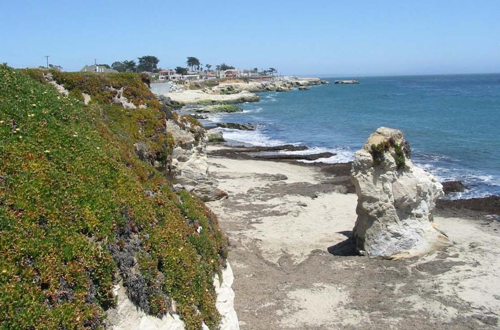 Figure 1-3: Typical Rocky Santa Cruz Area Coastline The beach sand thicknesses typically range between 10 and 20 feet and the beach areas and depths can change seasonally primarily because of