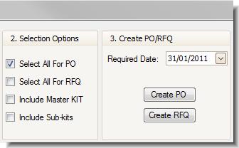 Batch Processing Replenishment Tasks Instead of creating your purchase orders and RFQs one item at a time, you can select all your items and then process them together at the same time.