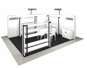 3 MODULAR STAND DESCRIPTION 3.1. CHARACTERISTICS OF THE MODULAR STAND Modular Stand With Racks FOR REFERENCE ONLY Stand open to aisles.