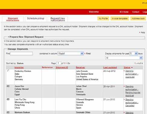Shipper 4 HELPFUL GUIDE INFORMATION The following references have been shortened throughout the guide for easier reading: n DHL Import Express Online application = Import Express Online n DHL Import
