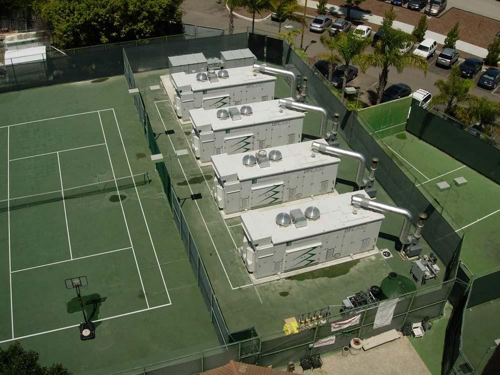 Figure 9 4 DFC 300 Units Installed on a Tennis Court at the San Diego Sheraton and Marina Fuel Cell Outlook Government and customer initiatives are driving the need for clean, efficient and reliable