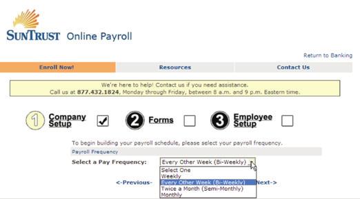 Step 5 Pay Period Information Select your Pay Frequency.