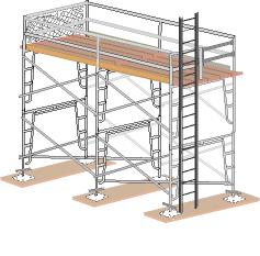 Fabricated frame Existing platforms remain until the frames are set / braced