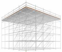 7. BIRDCAGE SCAFFOLDING Birdcage scaffolding can be used to cover ceilings, and is also used as support scaffolding.