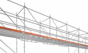 Fig. 131 With Allround lattice beams, birdcage scaffolding can be constructed with less material and time. 18.