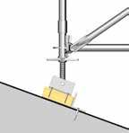 A toe board and a handrail are required in any event. For protection nets without quick strap fasteners: 3. In the first step, fit the handrail of the top level. 4.