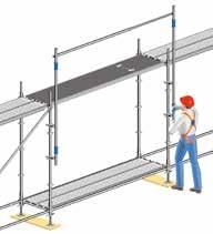 upper cross rung upper U-section lower cross rung lower U-section The advance guardrail post of the assembly safety rail can be fitted and dismantled by an erector from two positions: 1.