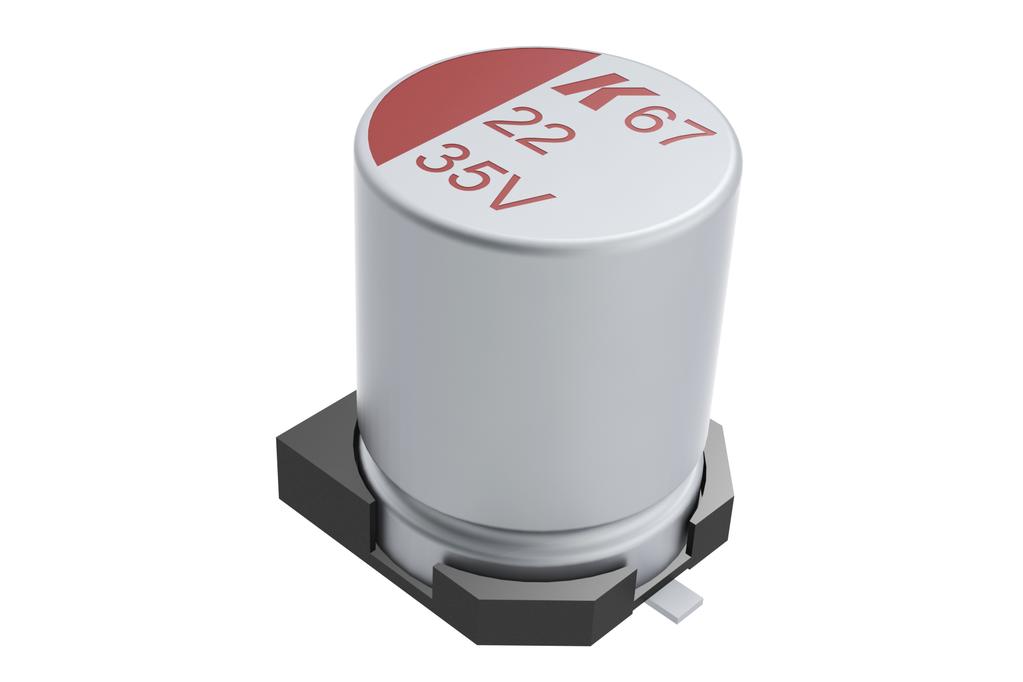 Surface Mount Conductive Polymer Aluminum Solid Electrolytic Capacitors Overview Applications KEMET s A767 Series of Surface Mount Conductive Polymer Aluminum Solid Electrolytic Capacitors offer