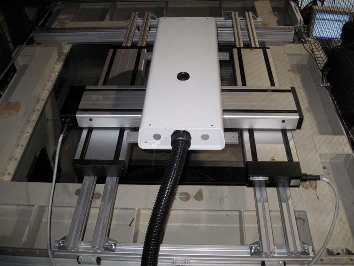 J. PIV system Laser on its translation system on the top