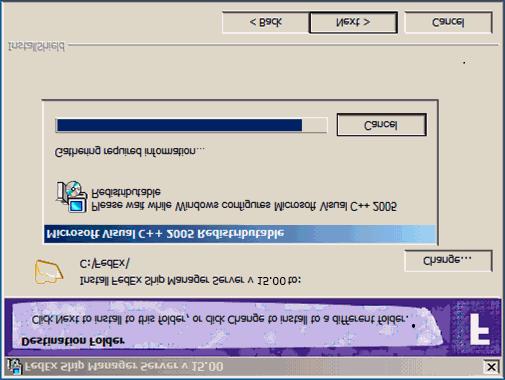 Figure 9. Configuring Microsoft Visual C++ 2005 9) Before installing the FSMS files the password screen appears.