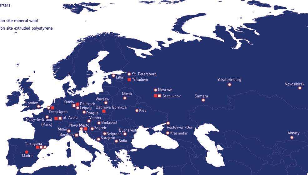 Our closely-woven network of sales offices stretches across Europe and Russia. Almost everywhere URSA is amongst the market leaders.