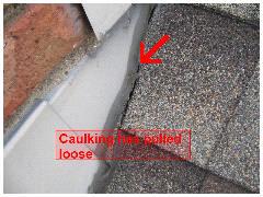 ROOF JACKS, FLASHING, & COUNTER FLASHING OBSERVATIONS- The presence of temporary patching materials (calking) around the