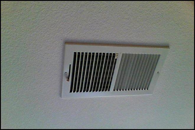 thermostats * termination point of A/C condensate lines * removal of vent/register grills to inspect interior of
