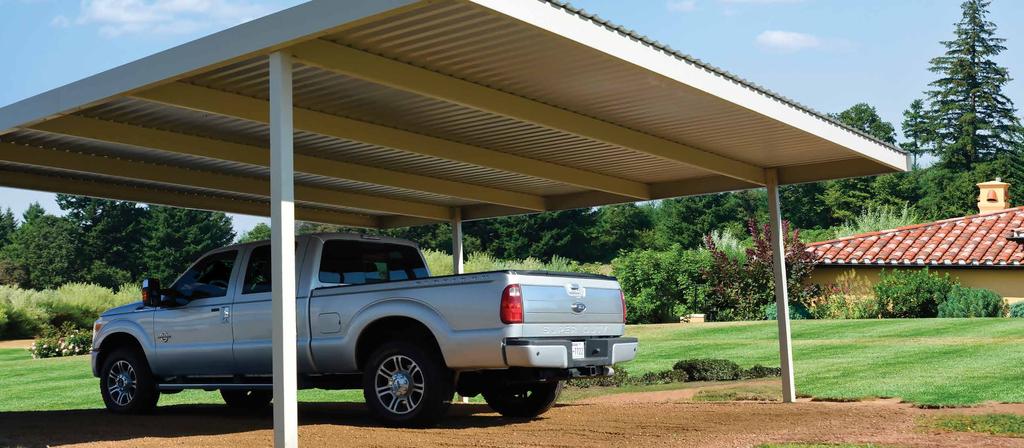 CARPORTS 20' x 20' 25' x 25' Tired of leaving your vehicles fully exposed to the elements? You can be on your way to having a new Metal Depots carport for your home today.