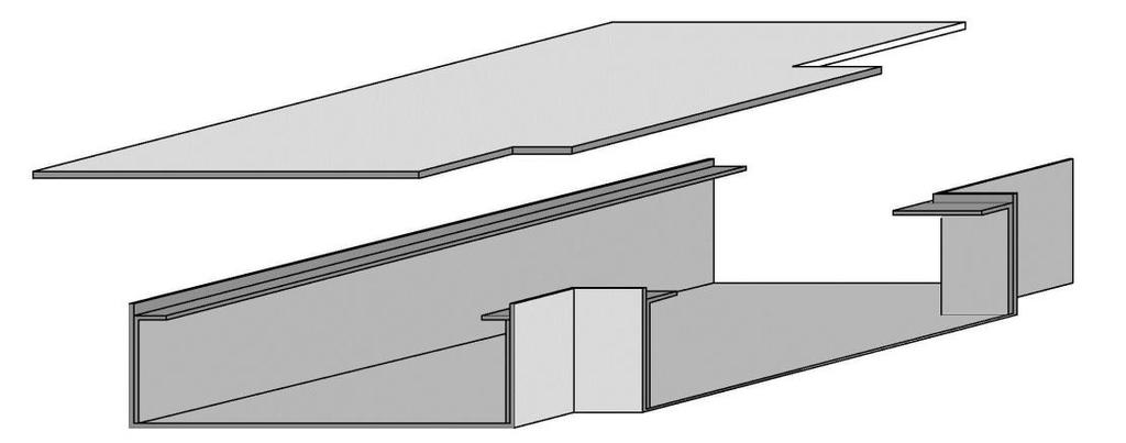 Trench Duct Flat T Cover Figure 11: Aluminum Trench Duct Flat 45 0 Trench Duct Flat T intersection.