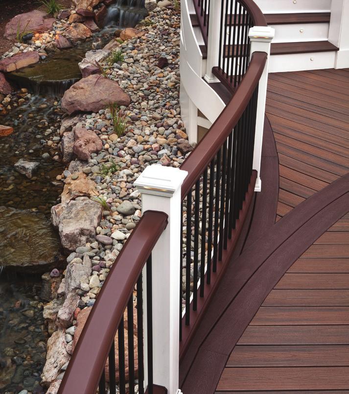 soap and water or a pressure washer H igher initial cost than most other options Trex Transcend railing ALUMINUM Sleek yet sturdy railing that knows how to get out of the way.