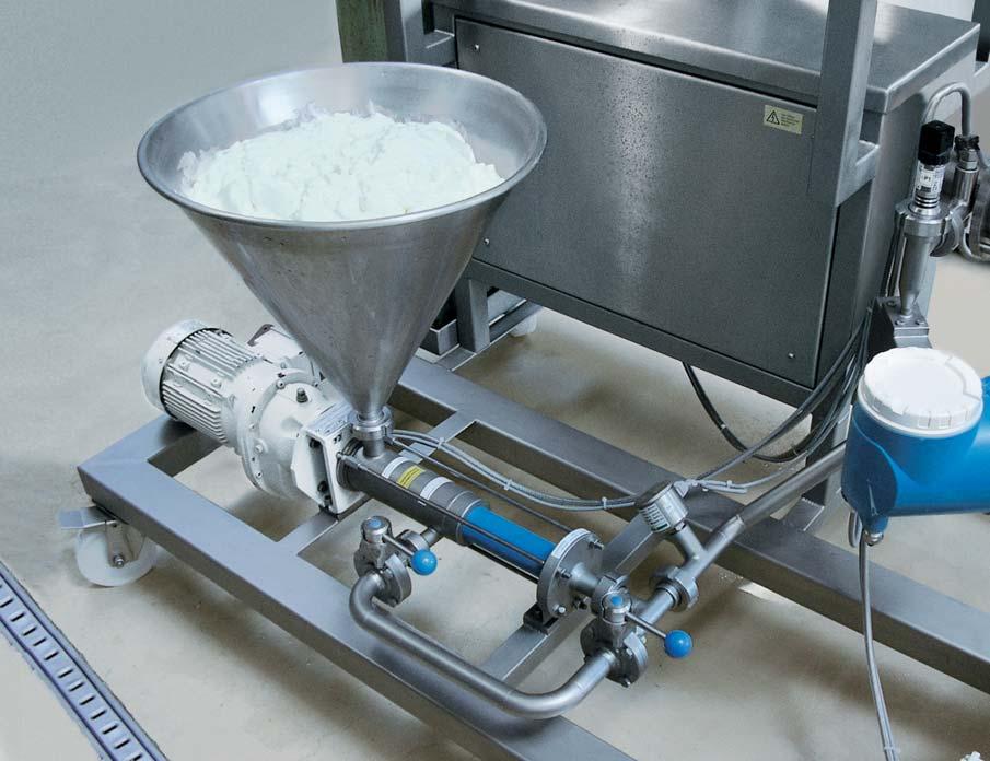 Milk and dairy industry Including pumping of: Butter products Cheese products Cream Curd Dairy ice cream Fruit preparations Kefir Milk Single cream Sour cream Whey A BCSO range pump conveys the