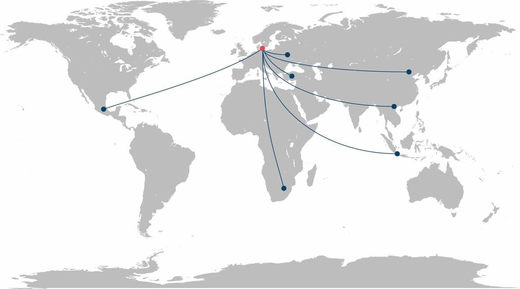 Partner Countries China Vietnam Indonesia Ukraine Turkey South Africa Mexico Ethiopia (2017) Export initiative UK Germany USA DEA