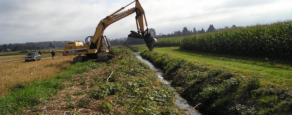 Maintaining Drainage to Protect Agricultural Lands Removal of up to 100 cyds of material and placement of up