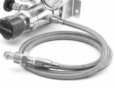 56 Pressure Regulators and Filters Options and Accessories Hoses Hoses are available assembled to the inlet of the regulator to allow connection to remote gas cylinders.