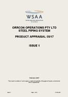 ASSESSMENT OF THE WSAA APPRAISAL OF ORRCON EPOXY LININGS The WSAA Appraisal3 discusses documents related to service life, but the only one referenced is an AwwaRF document4.