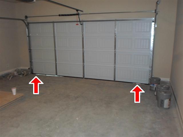 4.3 Gaps were noted below the garage door when closed.