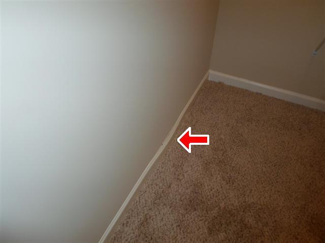 15.0 A bow was noted on the left wall in the master bathroom closet.