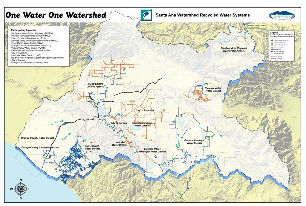 Plant Capacities & Recycled Water Use Water reclamation facilities operating in the Watershed are shown in Table 5.