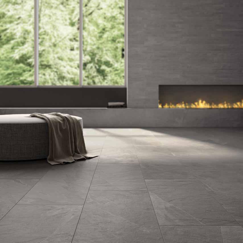 On the surfaces, the slate effect is