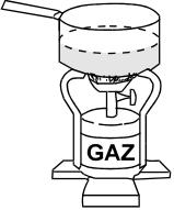 Complete the diagram by adding the missing numbers. (Total 3 marks) Q3. A gas burner is used to heat some water in a pan.