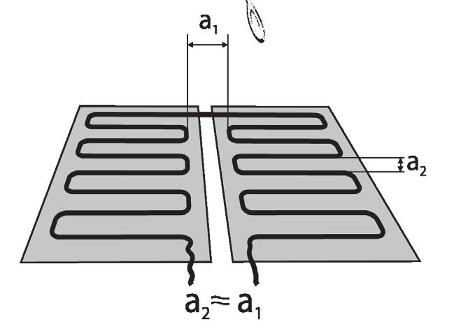 Several mats can be used in the same room connected parallel to the power supply (thermostat).