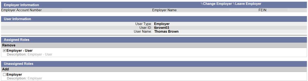 Employer User This role allows Staff to work all issues but does not allow any user