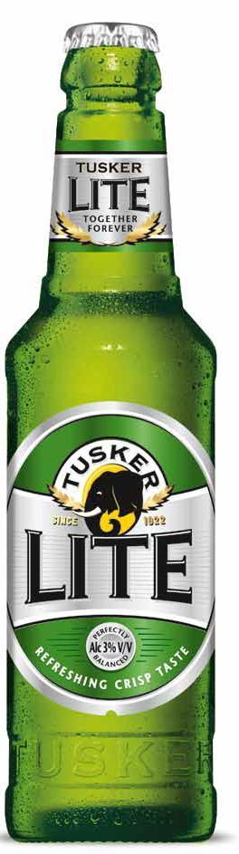 And we positively respond to them with innovation Tusker Lite Fantastic taste but Low carb.