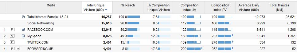 How well does my site perform in attracting the demographic segments that are most important to advertisers?