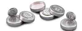 Caps & Closures > 38 Aluminum Seals (Unlined) Septa for Unlined Aluminum Seals Center Disc Tear-Out Solid Top Flip Cap Silicone Septa PTFE Faced Silicone Septa PTFE Faced Gray Butyl Septa Cat. No.