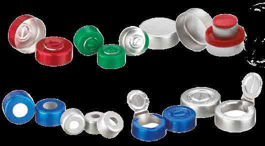 green Open top seals expose stopper for sample retrieval with a syringe Tear-off seal removes completely allowing content to pour from bottle Solid top seals are excellent for long-term storage of