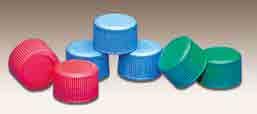 > 47 Caps & Closures Glass Filled PP Screw Cap Open top polypropylene glass-filled cap Provides greater heat resistance than other PP caps PTFE / silicone septa bonded to cap Ideal for EPA