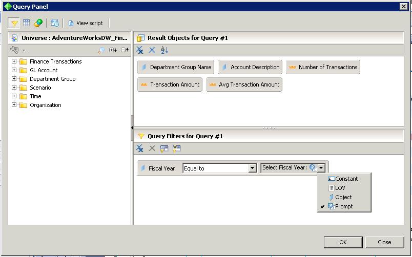 New Common Semantic Layer Crystal Reports for Enterprise Using the new query panel, which is common to multiple SAP BusinessObjects client tools, you can drag and drop objects to
