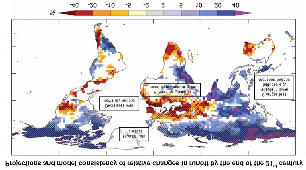 Large water supply risks projected 5 SRESA1B: 3.3 C above 1860-1890 2.