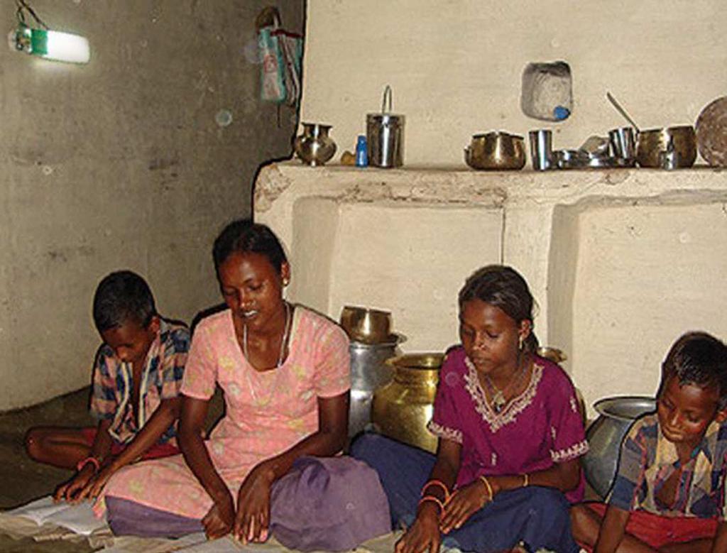 Solar lights after domestic chores Empowering through education Tata