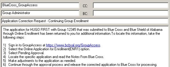 3.11. Applications Returned by Blue Cross After the employee applications are released to Blue Cross, the Customer Accounts department reviews them.