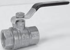 Brass Ball Valves Two-Piece Body Full Port Blowout-Proof Stem TFE Seats ¹ ₄"-2" 600 PSI/41.4 Bar Non-Shock Cold Working Pressure 2¹ ₂"-4" 400 PSI/27.